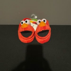 NEW Sesame Street ELMO Red Plush Slippers/Booties Children’s Toddler SizeXL 9/10